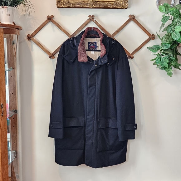 Paul & Shark Loro Piana Storm System 100% Cashmere Hooded Coat Detachable Collar - Picture 3 of 16